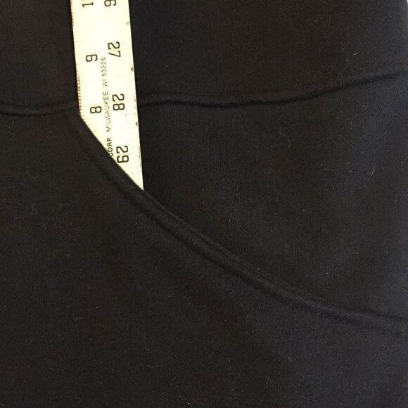 Black Fleece Lined Full Zip Hoodie Jacket Pit to Pit 26 1/2” WARM USED - Picture 5 of 13